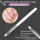 Кисть для ногтей розовая короткая ручка разные формы ручка полумесяц лепесток ручка зубчатый одиночный инструмент для маникюра белая ПВХ кисть для ногтей инструменты для ногтей