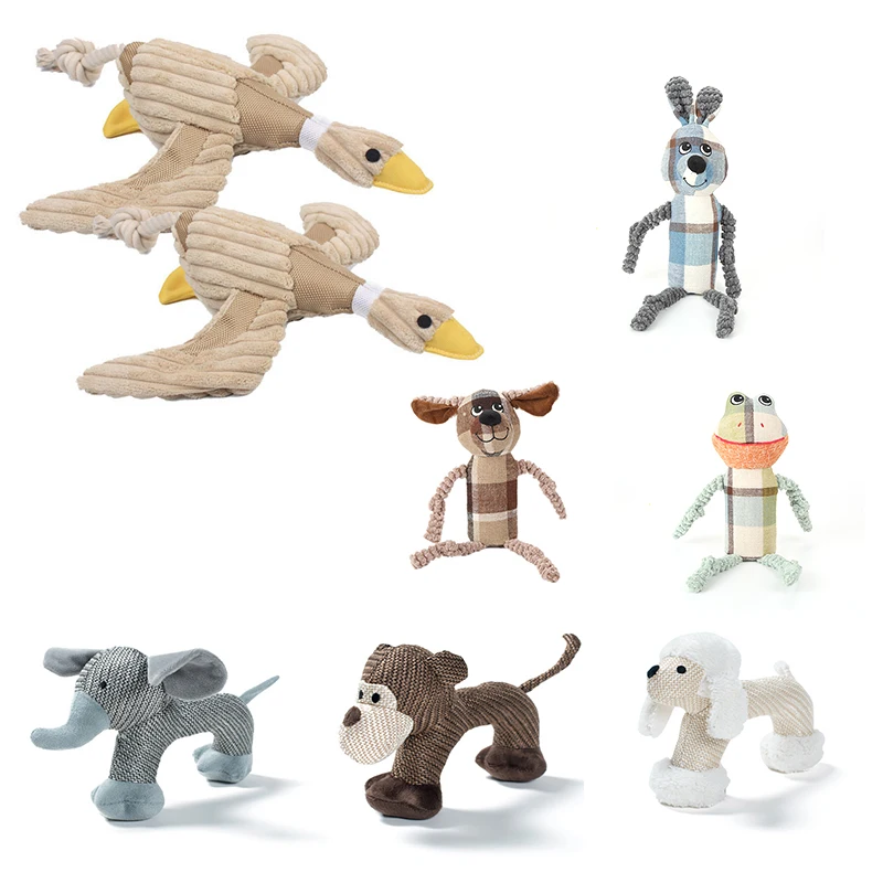 

Interactive Dog Chew Toys Small Large Dogs Bite Resistant Dog Plush Squeaky Animal Toys Squeak Puppy Dog Toy Pets Supplies