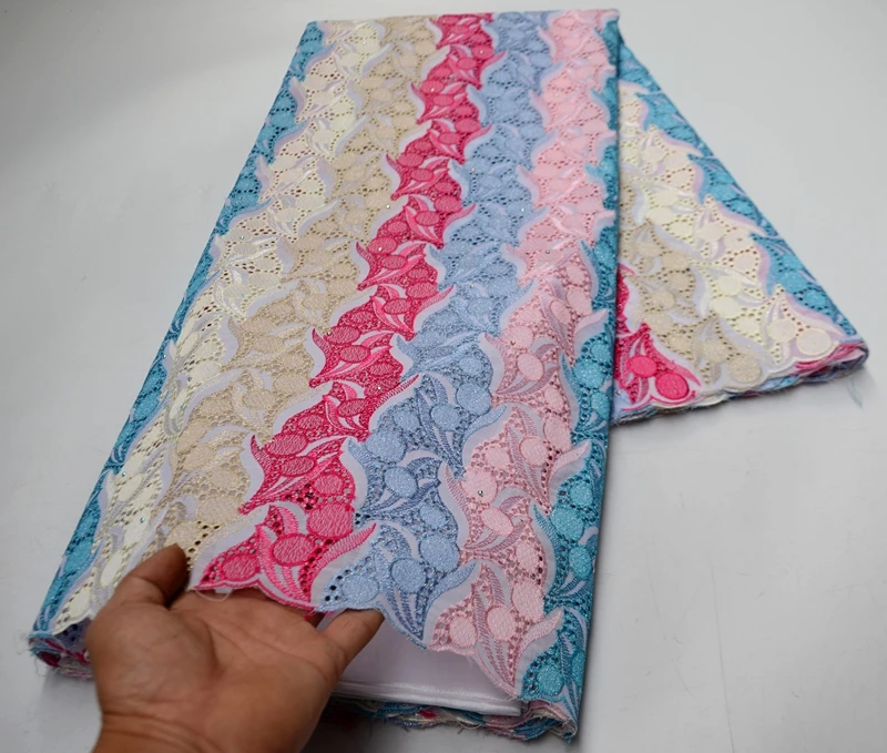 

H&Q embroidery french voile lace with stones swiss voile lace in switzerland 100% cotton fabric nigerian dry mesh for sewing