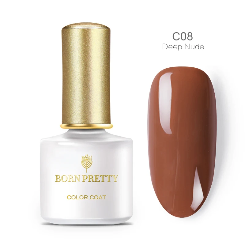 C08 BORN PRETTY Гель-лак для ногтей красный кофе фиолетовый серый замочить от УФ светодиодный Гель-лак Полупостоянный дизайн ногтей геллак 6 мл для DIY Советы - Цвет: C08