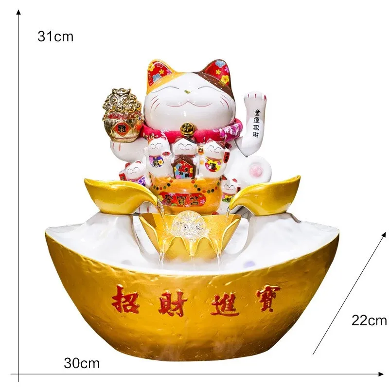 Смола Lucky Cat водные украшения для фонтана в помещении фэн шуй водный увлажнитель