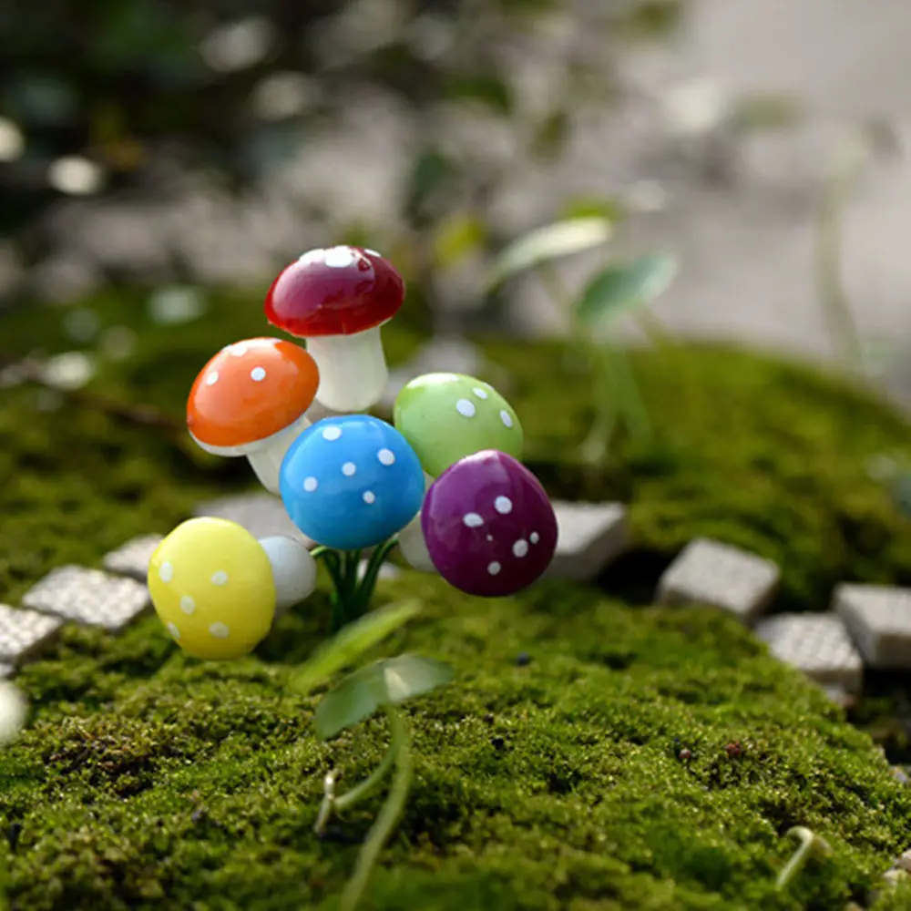 

Moss Miniature Home Bottle Artificial New Figure Plants Resin Decoration Landscape Foam Craft model DIY Dollhouse Mushrooms
