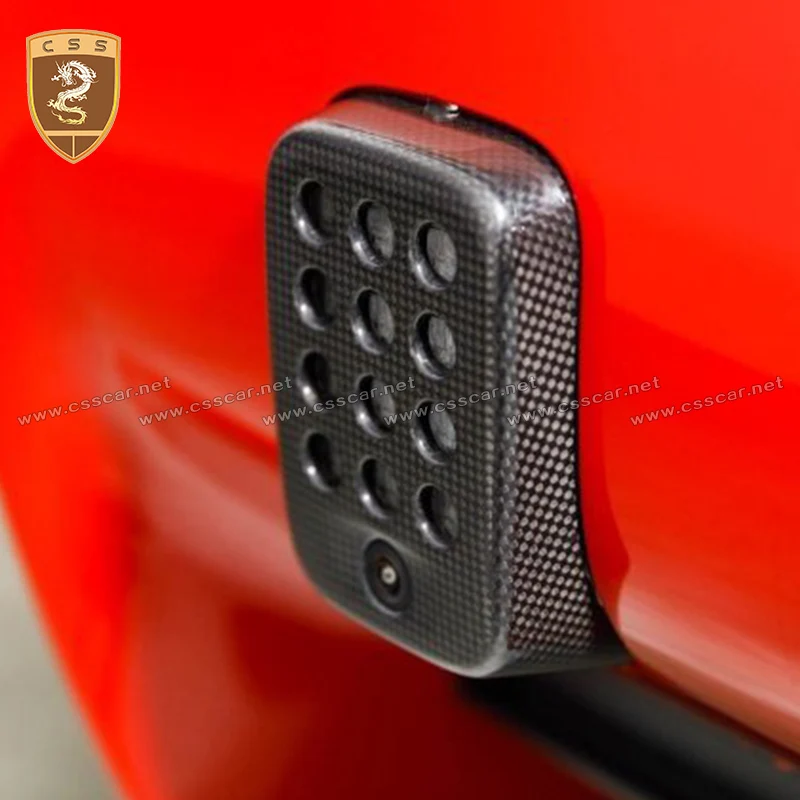 

For Ferrari F12 Berlinetta Carbon Fiber Rear Brake Light Fog Light Cover 13-14