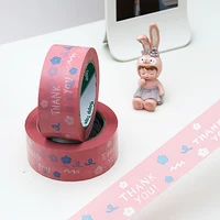pink thank you adhesive tape logistics express box packaging tapes business office supplies gift package tape 4 5cm x 100m