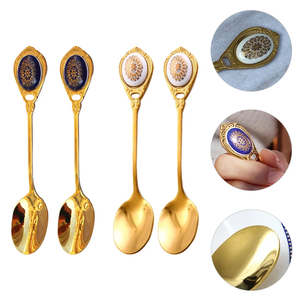 

1 Set Vintage Metal Stirring Coffee Spoon Dessert Spoon Dinner Flatware