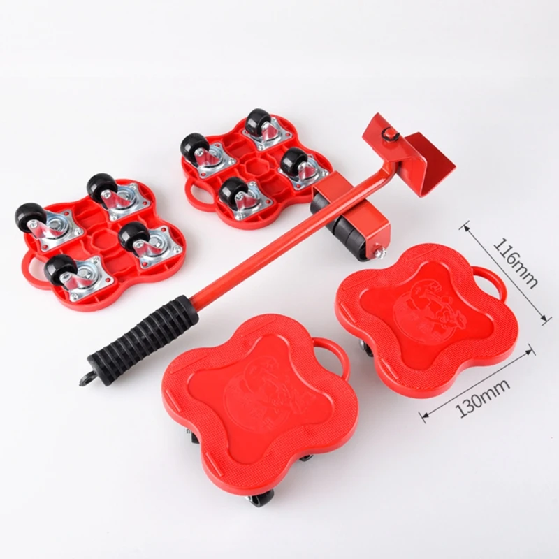 

360 Degree Furniture Mover Tools Transport Lifter Heavy Stuffs Moving 4 Wheeled T4MC