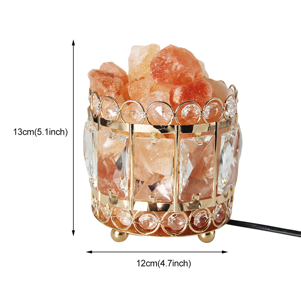 

With Metal Base Hotel Bedroom Iron Art Yoga Gift Led Office Home Decor Salt Lamp Living Room Color Changing Cafe Modern