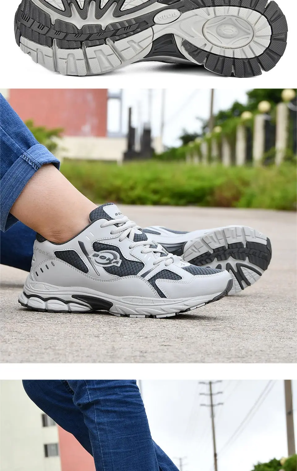 BONA Brand Sneakers Mesh Breathable Men Running Shoes Classical Fashion Outdoor Sport Shoes Male Low Tops Jogging Shoes