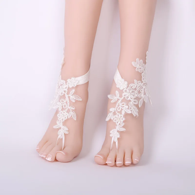 Браслет на лодыжку 1 пара новый модный анклет с кружевом цветочным листом ножная