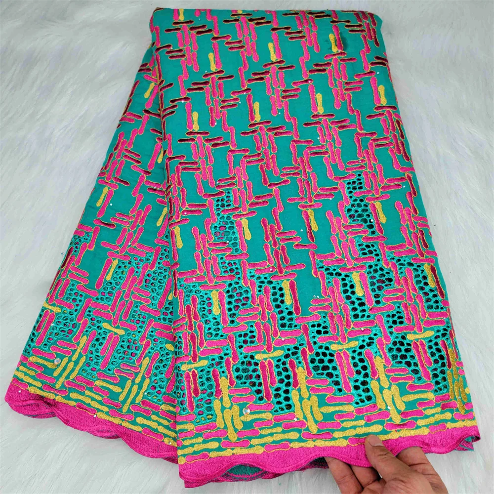 

2021 newcoming nice 5yards cotton lace good quality african swiss voile lacefor lady party dress A329253