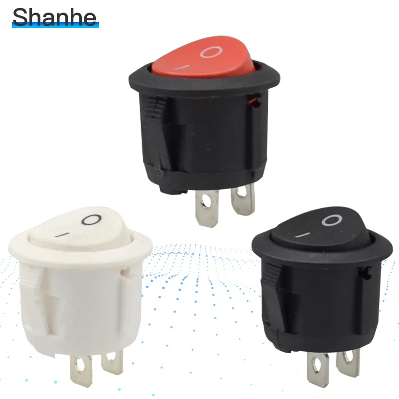 5 шт. круглый лодка Кулисные Переключатели черный/красный/белый 2 Pin включения