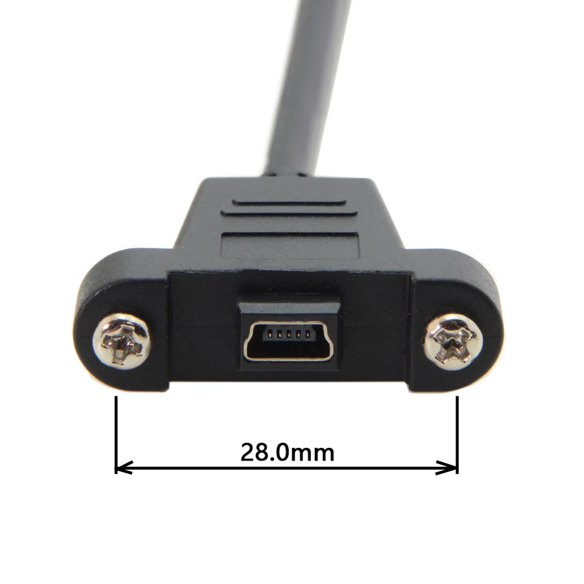 Кабель-удлинитель с винтами Chenyang панельным креплением 0 5 м Mini USB 5Pin штекер-гнездо |