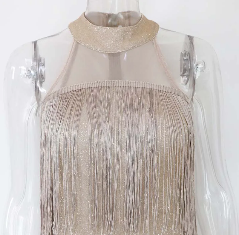 Bonnie Forest элегантный металлический знаменитости сексуальное платье макси ShoulderTassel детали Длинное Макси-платье рубашка Наряд для дня рождения