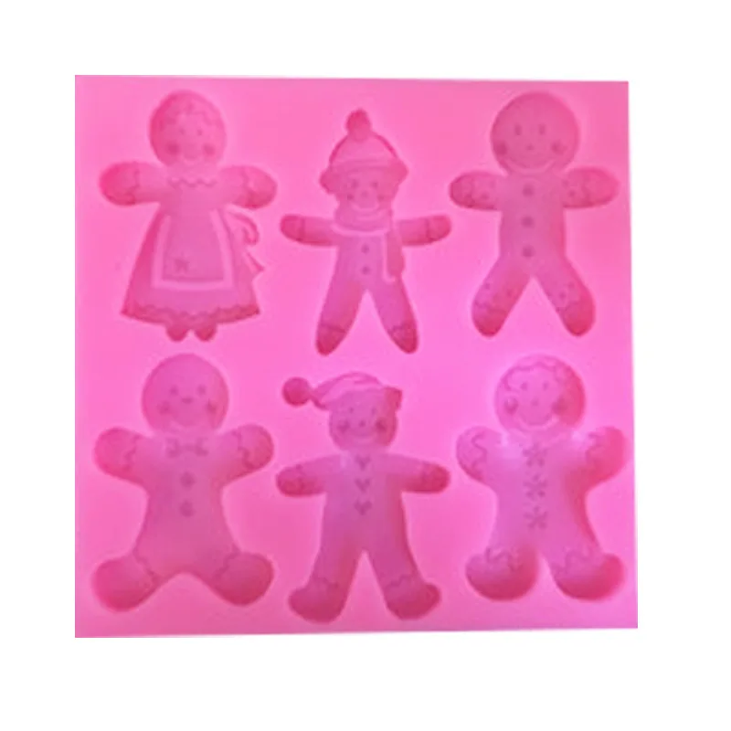 

Christmas Snowman Halloween Gingerbread Man Model Silicone Mold Chocolate Fondant Cake Mold DIY Baking mold