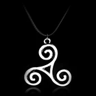 Ожерелье с подвеской из фильма подростковый волк, ожерелье с кулоном Элисон, веревочная цепочка, мужской серебряный троица, косплей