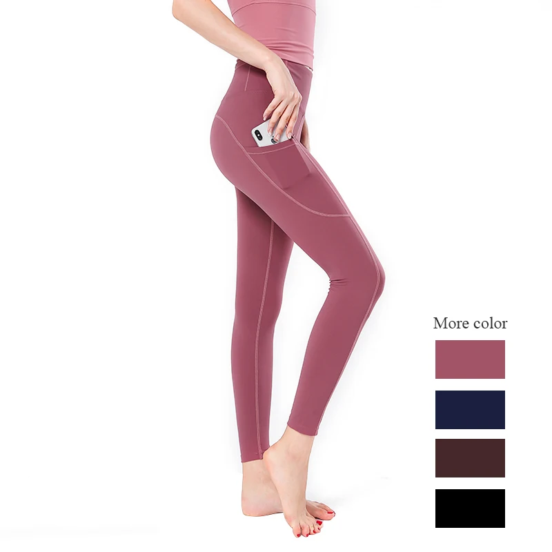 Новые женские спортивные штаны с карманами для йоги 2020 леггинсы тренировок