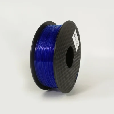 Transparent Blue Нить для 3D печати, Гибкая нить из ТПУ, пластиковая нить для 3D принтера, 1,75 мм, материалы для печати, серый, черный, красный цвет - Цвет: Transparent Blue