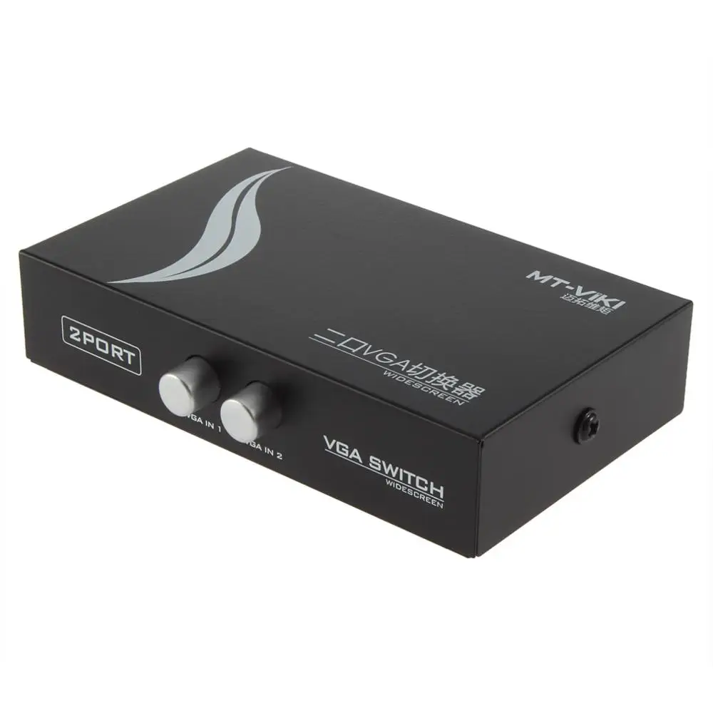 Mini 2 Road Port VGA SVGA LCD Monitor Switch to 1 Selector Box Portable Switcher for HD TV DVD PC MP3 | Компьютеры и офис