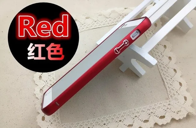 Красный Защитный чехол s для iphone 5 5S SE 6 6S 7 8 Plus 11 Pro 11Pro X XR XS Max ультра тонкий металлический алюминиевый каркас бампер чехол - Цвет: Красный
