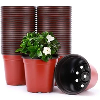 1pcspack plastic nursery pot thickened two color flowerpot desktop potted plant seedling planter pots home garden tool 2 sizes