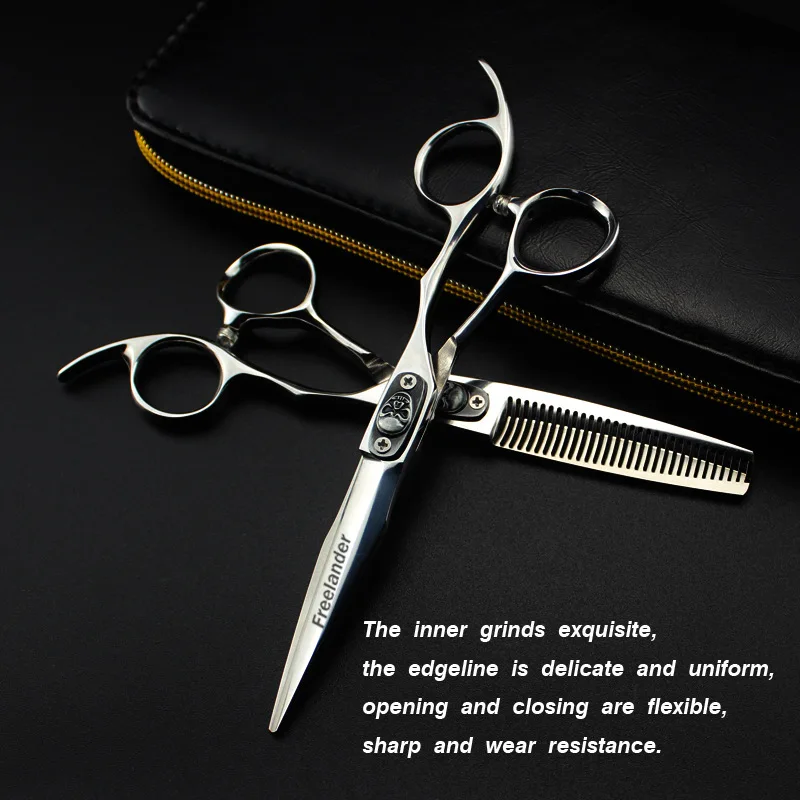 6 дюймовые режущие инструменты для салона красоты Парикмахерская череп