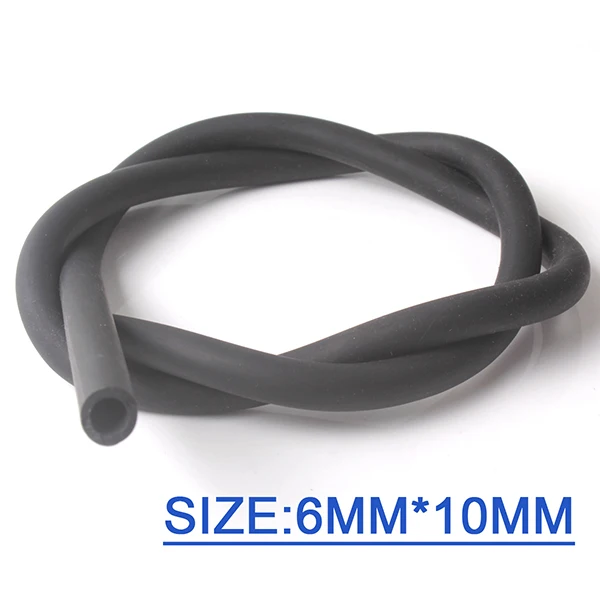 black-100cm 100 см резиновая трубка для подводной охоты, натуральный латекс, 10 мм-20 мм диаметр, УФ-защита, ремешок для подводной охоты - Название цвета: black-100cm
