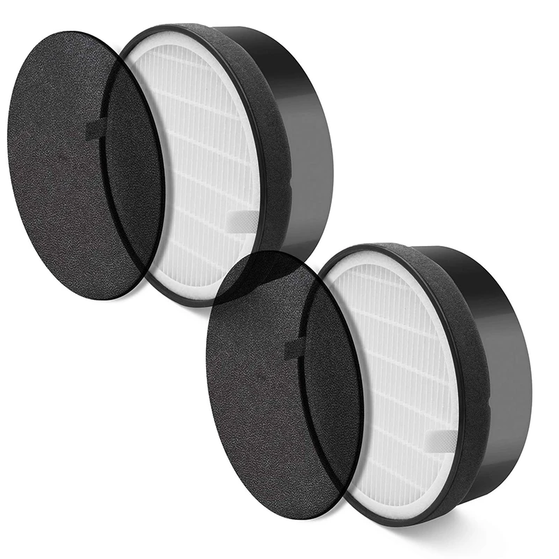 

Air Purifier LV-H132 Replacement, True HEPA and Activated Carbon Filters Set, LV-H132-RF, 2 Pack, Black