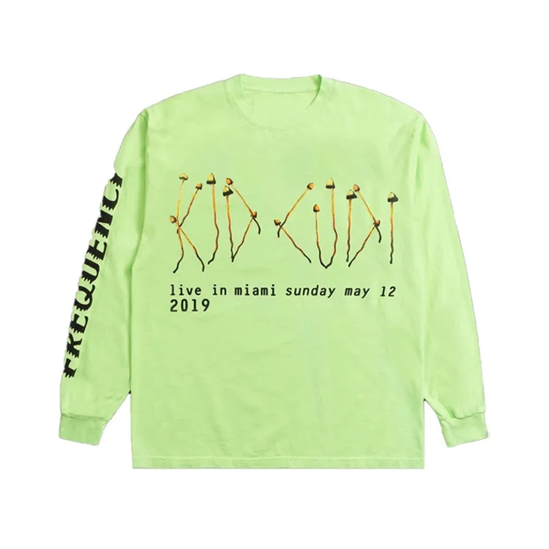 Футболка Kanye CPFM XYZ с длинным рукавом модная повседневная тенниска рисунком