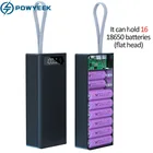 16*18650 Коробка для зарядки аккумуляторов, быстрая Беспроводная зарядка, держатель для внешнего аккумулятора 18650, коробка для хранения аккумуляторов, двойной USB, без сварки