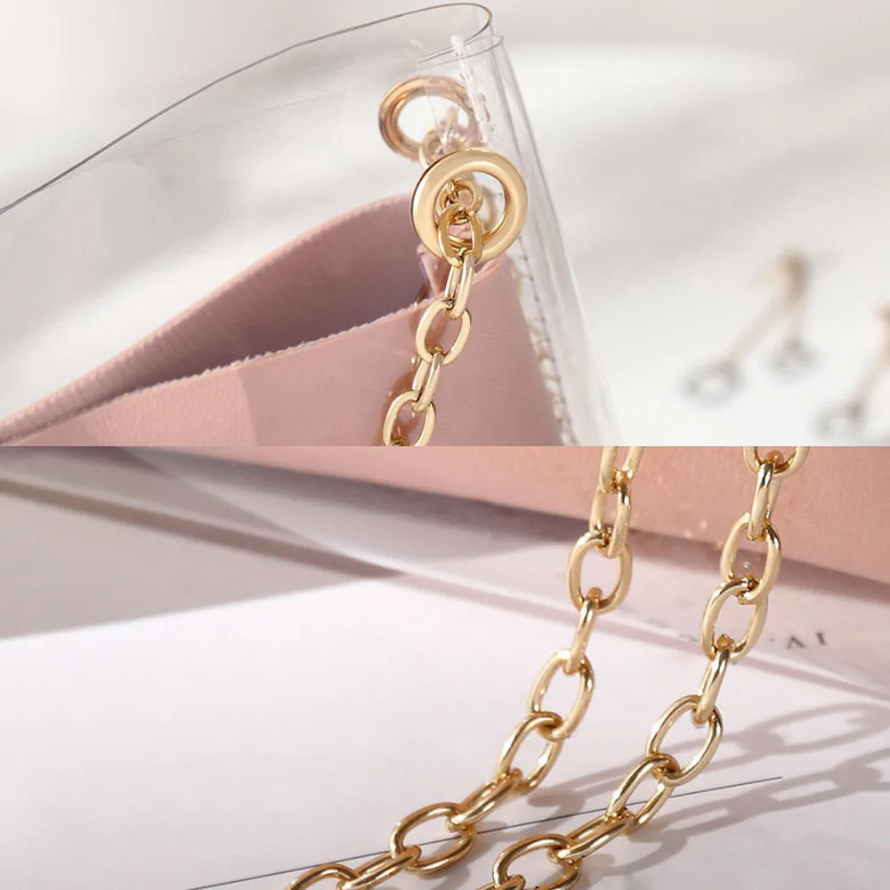 Женская прозрачная сумка из ПВХ летняя модная высокого качества квадратная для