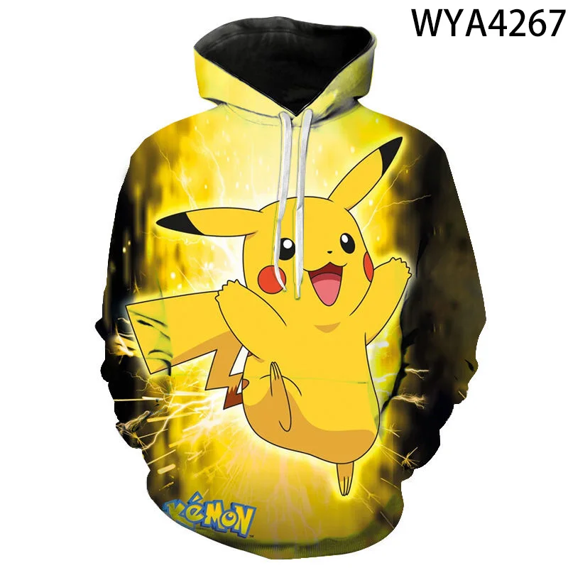 

2020 Spring And Autumn Men's And Women's Hoodies Fashion Pokemon Kids 3d Printing Cartoon Anime Sweatshirt Pullover Coat