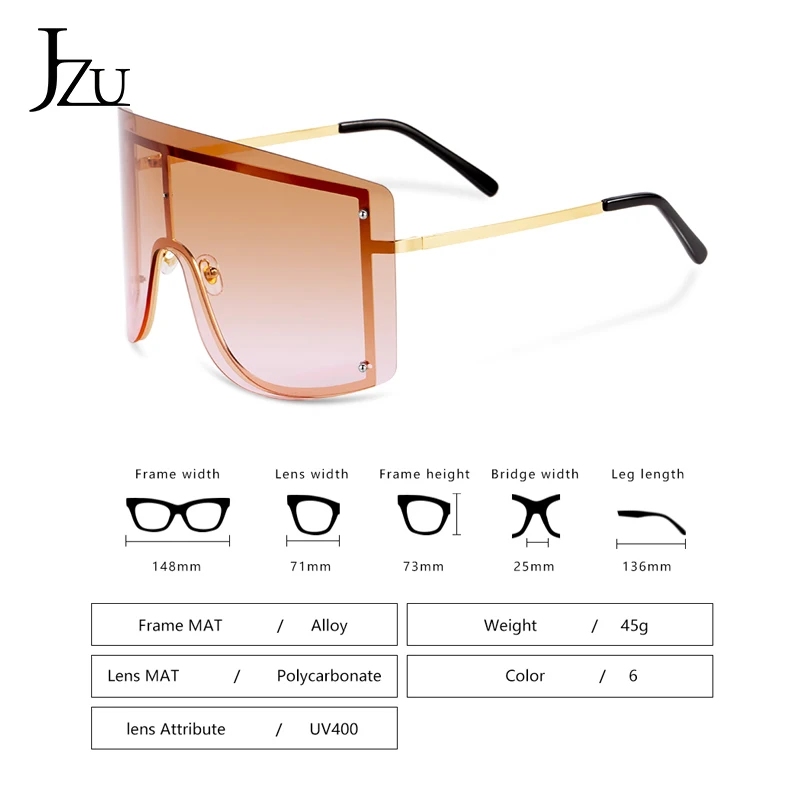 

Oversized Sunglasses Women New Fashion Big Wide Square Goggle Vintage Sun Glasses Man Windproof Shades drive UV400