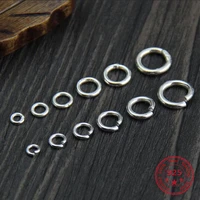 10pcs silver color 925 round open split jump rings closed rings jewelry diy bracelet neckalce charm for making jewelry