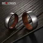 Новинка, модное высококачественное обручальное кольцо SHOUMAN из твердой древесины 316L из титановой стали, мужское обручальное кольцо, Женские Ювелирные изделия, индивидуальный подарок