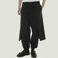 men of new spring and summer fund is false two skirt trousers leisure loose knickerbockers comfortable tide pure color trousers