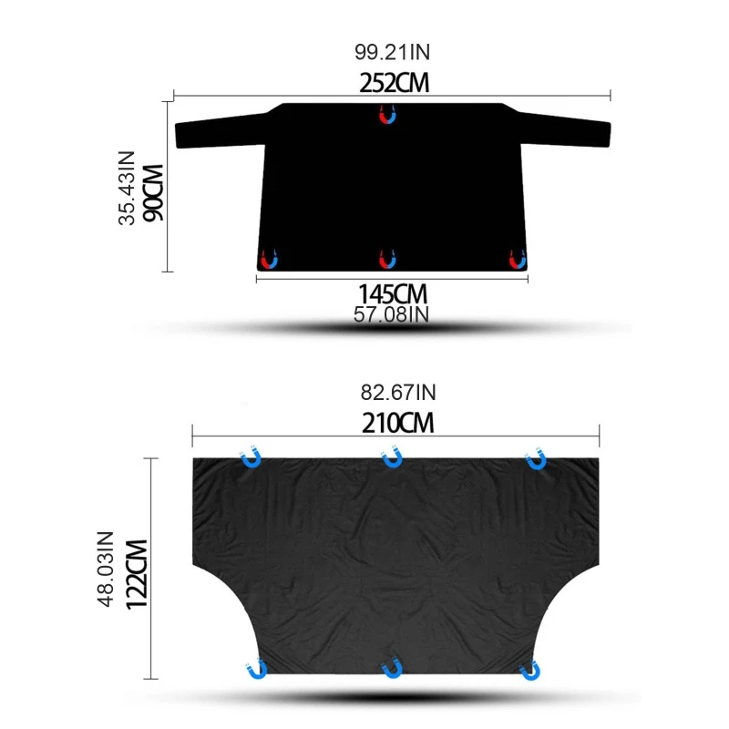 

Winter Car Magnetic Snow Shield Universal Automobile Windshield Protective Cover T21E