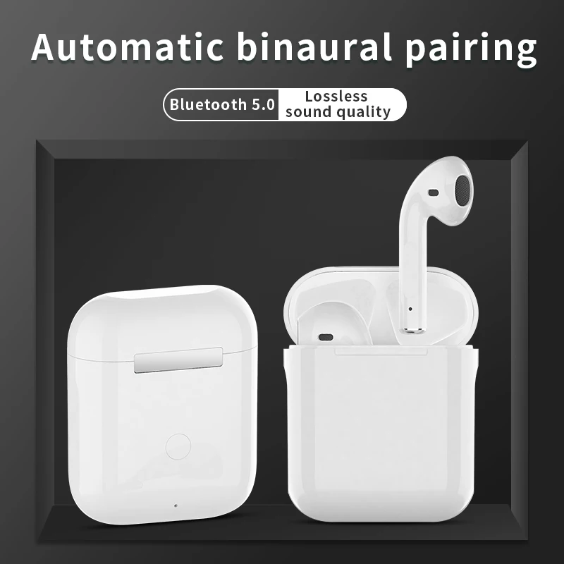 original i12 tws stereo wireless 5 0 bluetooth earphone earbuds headset with charging box for iphone android xiaomi smartphones free global shipping