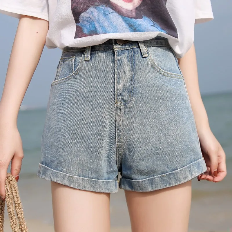 

Fashion Casual Summer Shorts Women Loose Wide Leg Pantalon Femme one
