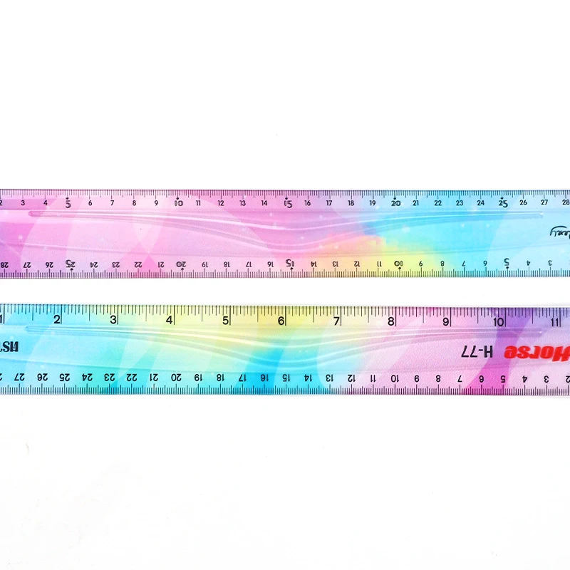Colourful Student Flexible Ruler, Inch And Metric, 30 Cm/12 Inch, 20 Cm/8 Inch, 15 Cm/6 Inch, Random Colors Student Stationary images - 6