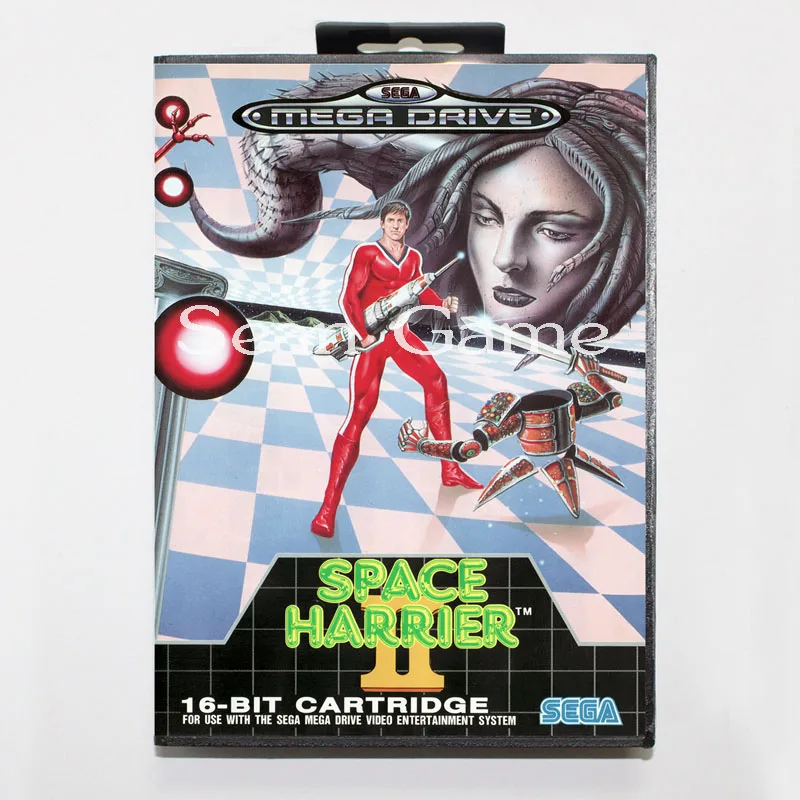 Престационарная 16 битная игровая карта Elevata MD для Sega Mega Drive Space Harrier II чехол в