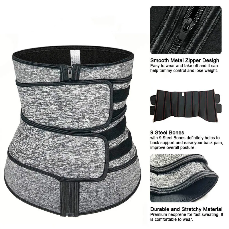 

Neoprene Sweat Sauna Waist Trimmer Belt Abdominal Trainer Corset Fat Burner Sport Girdles Tummy Body Shaper Postpartum Recovery