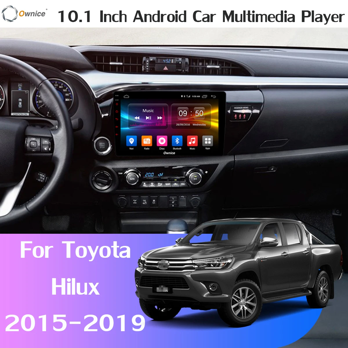 360° 4*Camera 4G LTE Android 9.0 8Core 4G+64G SPDIF DSP CarPlay Car Multimedia GPS Navigation Radio for Toyota Hilux 2015-2019 |
