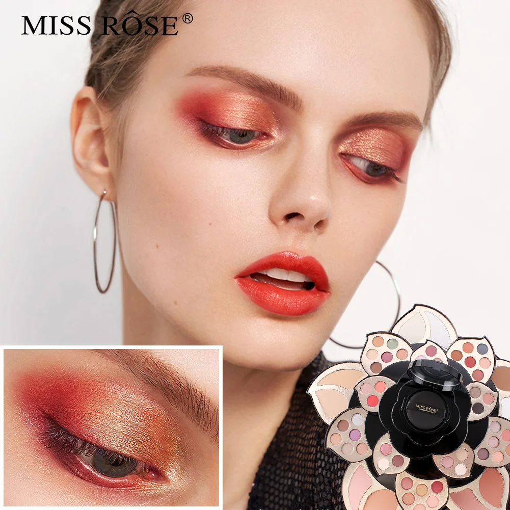 

5 Layers Rotatable Eyeshadow Blush Palette Cosmetic Lipstick Face Makeup Case with Mirror Glitter Eye Shadow Palette Maquillage