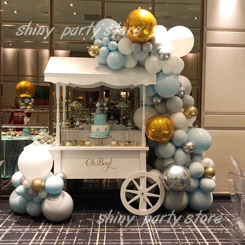 Гирлянда с черными и белыми воздушными шарами большие шары цвет Коричный