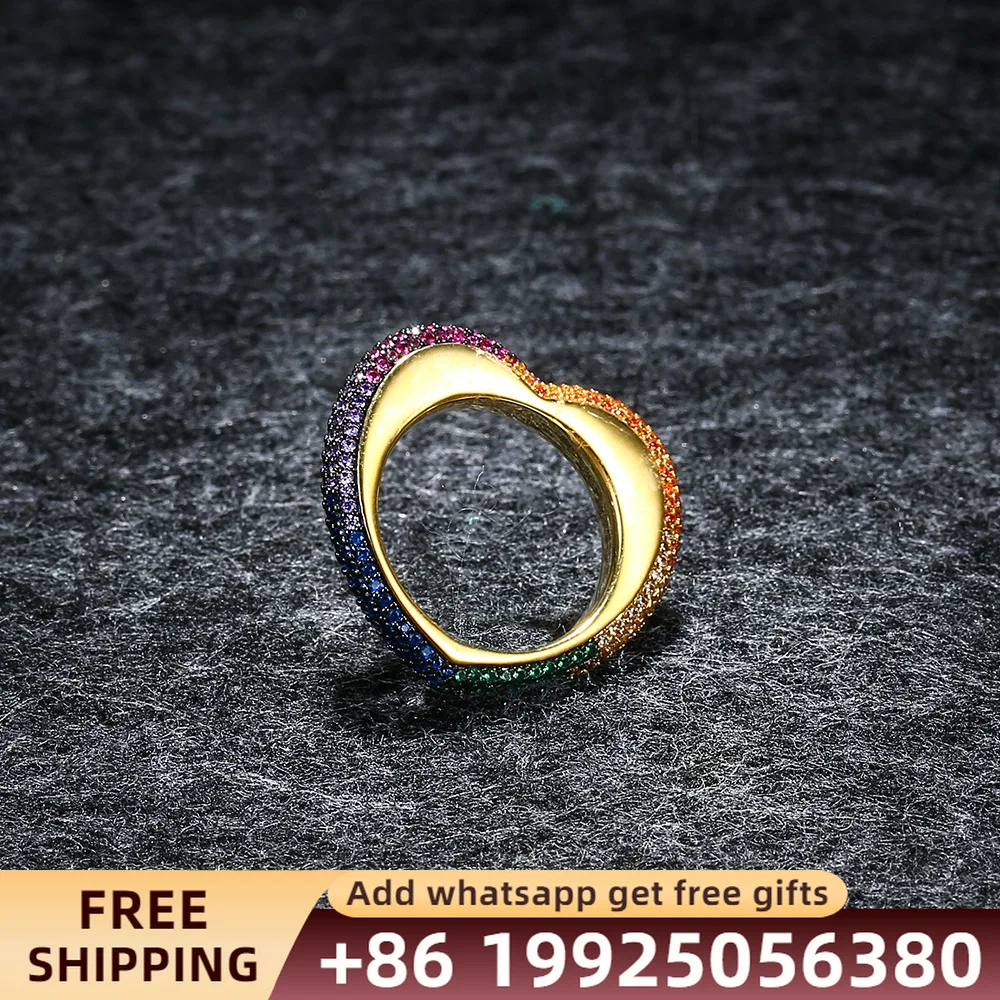 

Новинка кольца для влюбленных цвета Монако модные классические инкрустированные цирконами S925 Стерлинговое Серебро Оригинал 1:1 подарок для...