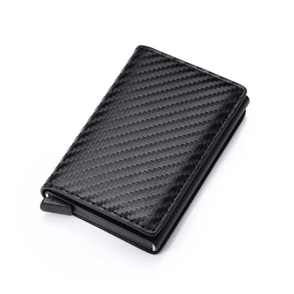 Tanxian Black 9810 BISI GORO, высококачественный мужской кошелек, сумка для денег, мини кошелек, винтажный, автоматический, алюминиевый, Rfid, кошелек для карт, маленький, тонкий, Умный кошелек - Цвет: Tanxian Black 9810