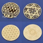 1 шт. креативная подставка в виде чакры, деревянный цветок жизни, натуральный символ, подставка с закругленными краями для камня, набор кристаллов, украшение своими руками