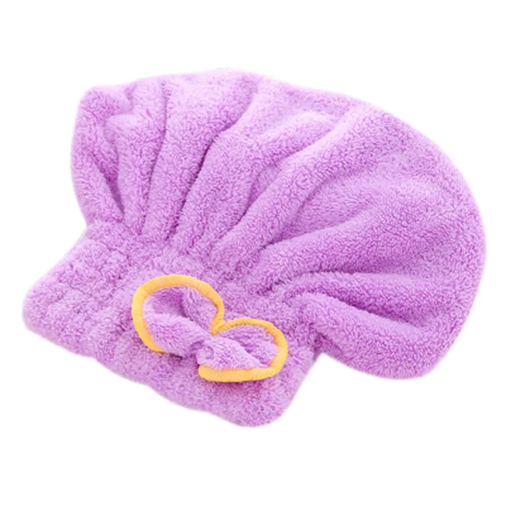 

Quick-drying Hair Drying Hat Head Wrap Cap Bathing Super Absorbent Soft Velvet Shower Cap For Adults Woman Bathroom Supplies