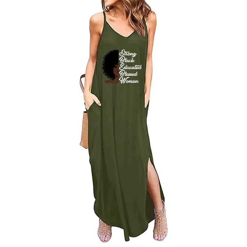 

2021 Fashion Women Summer Dresses African Beautiful Black Hollow Out Sexy Sleeveless Spaghetti Strap Beach Midi Dresses Party