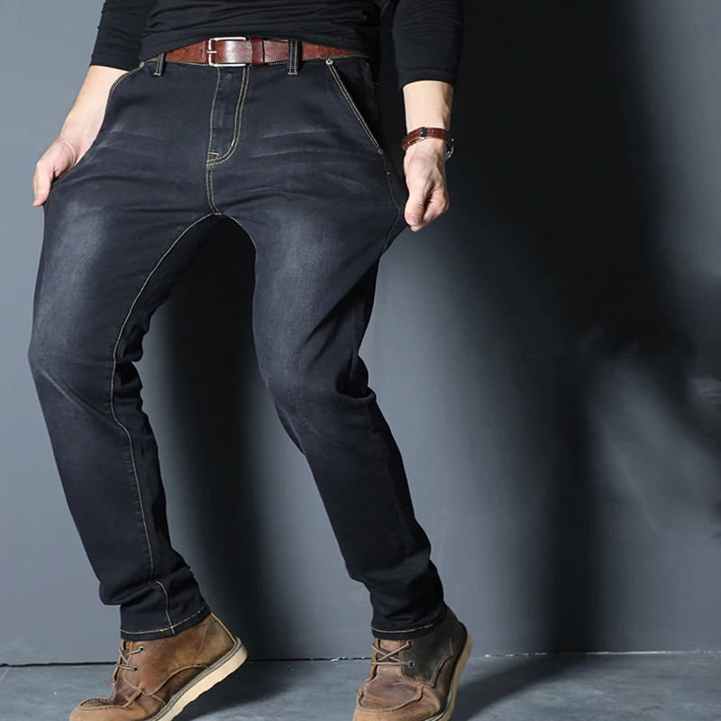 Мужские прямые брюки мужские Новые повседневные универсальные брендовые джинсы